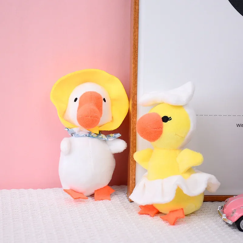 Cartoon Kawaii Vacation Duck Plush Doll Key Chain Pendant Creative Ins Vacation Duck Plush Backpack Pendant Birthday Gift