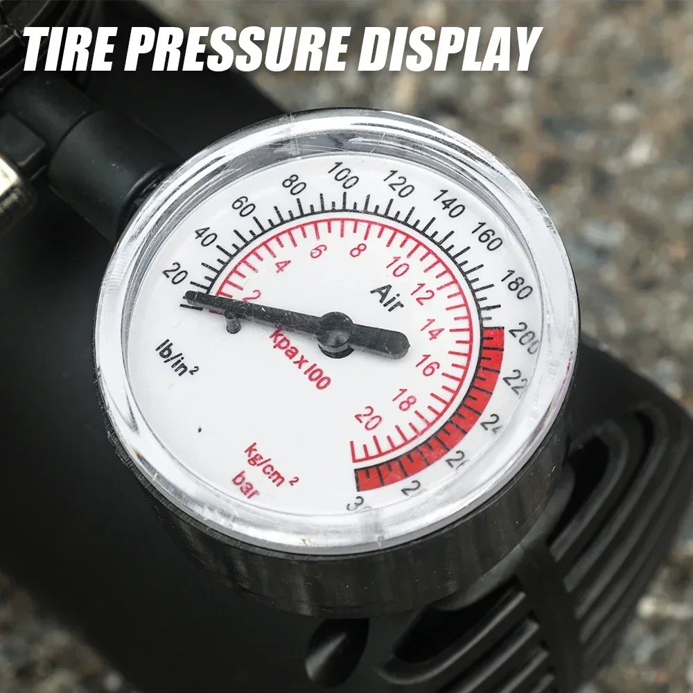 12V DC 300 PSI Car Tire Inflator, Compact Portable Air Compressor Pump with Cigarette Lighter Plug for Emergency Use view 4