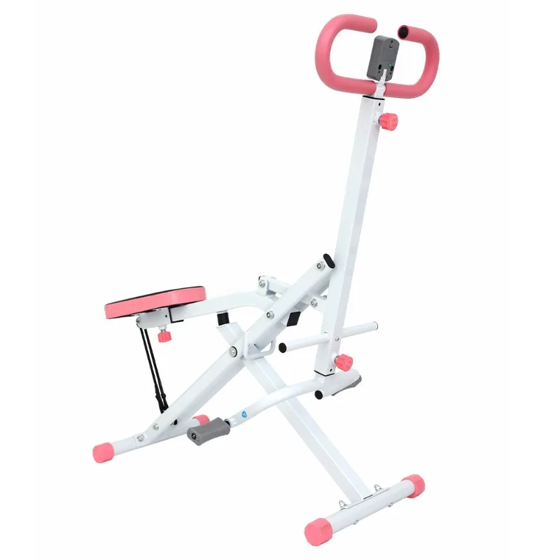 

2026 New Adjustable Home-Use Powder Pink Abdominal Trainer - Pull-Rope Model Gym, Office, Outdoor, and Home Use