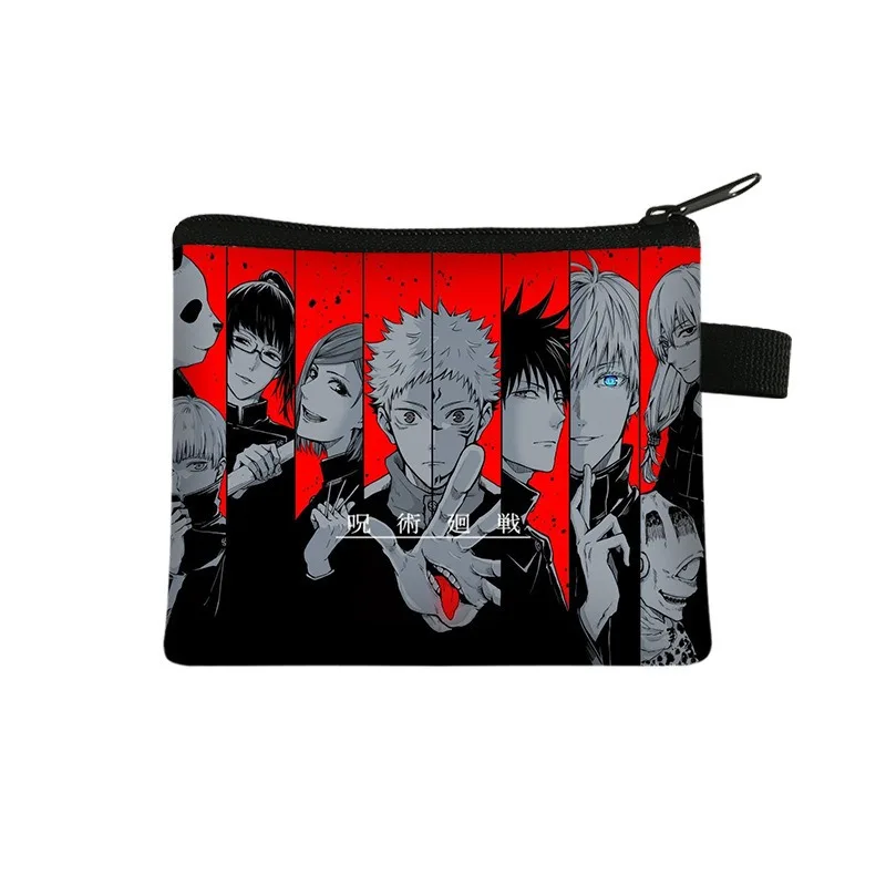 

New Anime Jujutsu Kaisen Yuji Itadori Japanese Print Purse Women Anime Wallet Girls Portable Lipstick Bag Holiday Gifts