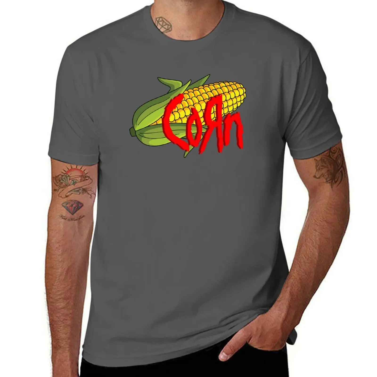 CoRn (KoRn parody) T-Shirt Casual All Match Tee Shirt for Men