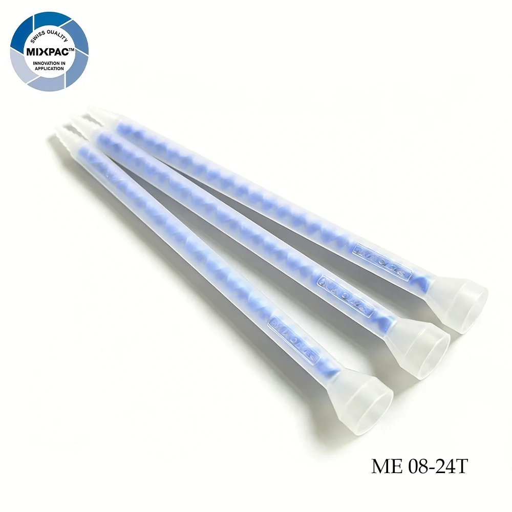 Cabeça de Mistura de Cola SULZER Mixpac ME 08-24T, Misturador Estático, Bico de Mistura de Cola AB, Descartável, para Aplicação Industrial de Cola