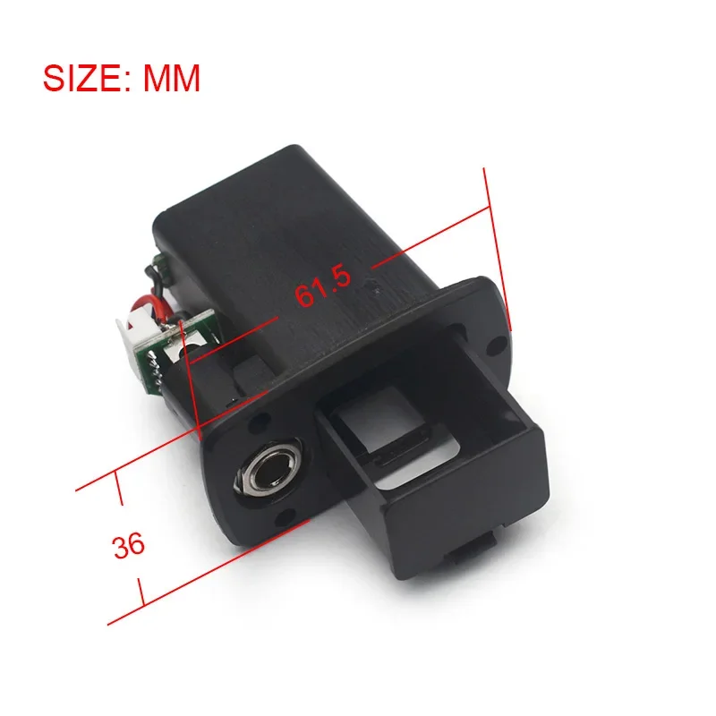 

2Pcs Battery Box for Guitar Equalizer 9V/6F22 Box with 4 Pin Plug 6.35 Jack for Acoustic EQ Box Black