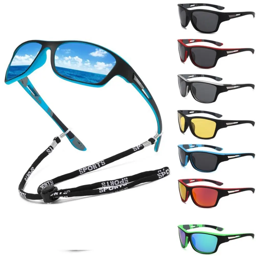 

Classic Polarized Glasses Anti-Glare Polarized Lens Driving Sunglasses UV400 Protection with Rope Men's Shades Sport