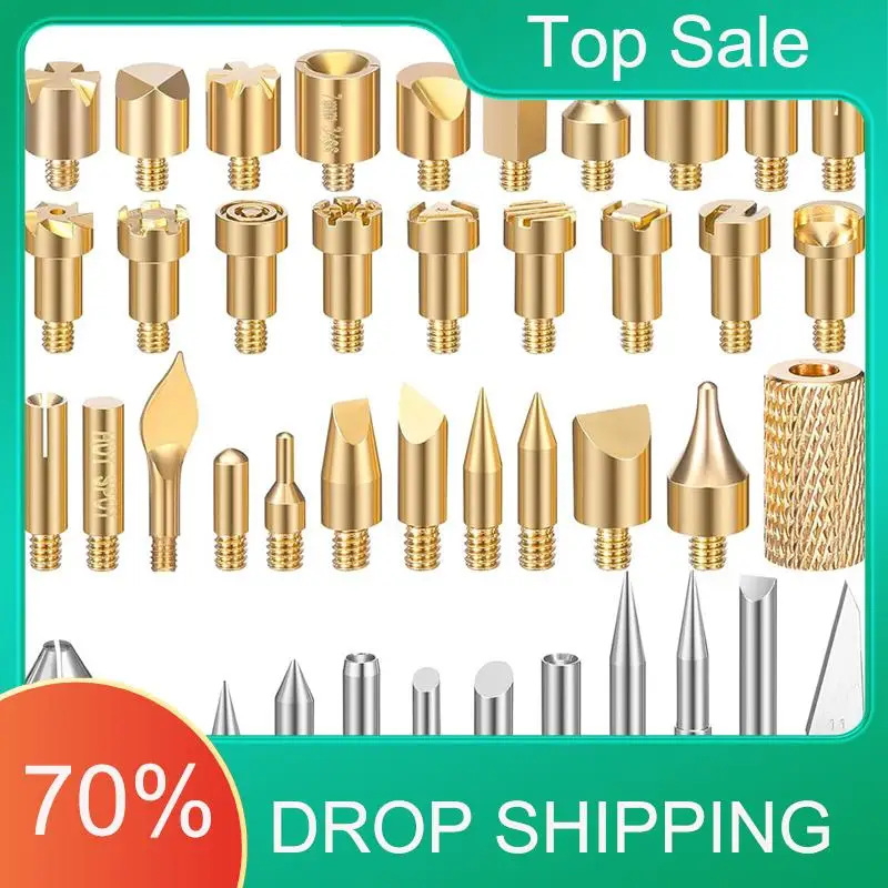 ^Arrival 43 Pieces Wood Burning Tip Set Wood Burning Tip Wood Burning Tips Template For DIY Embossing And Carving Crafts