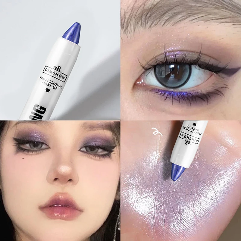 1 stuks parelmoer oogschaduw potloodstick highlight stick kleurrijke glans oogschaduwpen met eyeliner