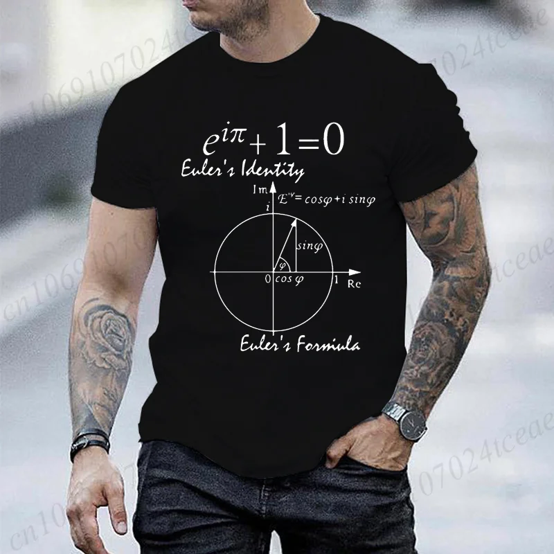 Math Formula Printed Men's Tee T-Shirt Oversized Daily Humor T-Shirts Math Formula Graphic Tees for Women Tops Tees Streetwear
