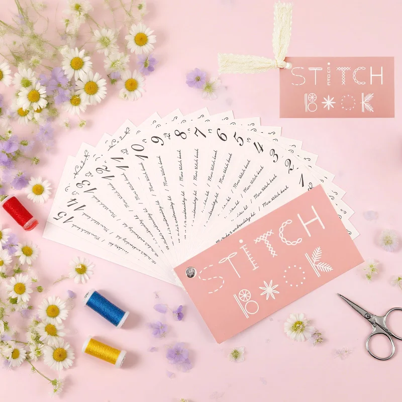 Creative Mini Sewing Book DIY Embroidery Skills Books Portable Embroidery Stitches Book for Beginners Elevate Sewing Skills
