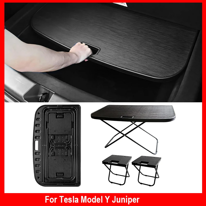 

Model Y Juniper 2025 Portable Trunk Picnic Table for Tesla Model Y 21-25 Travel Folding Work Rest Camping Board Accessories