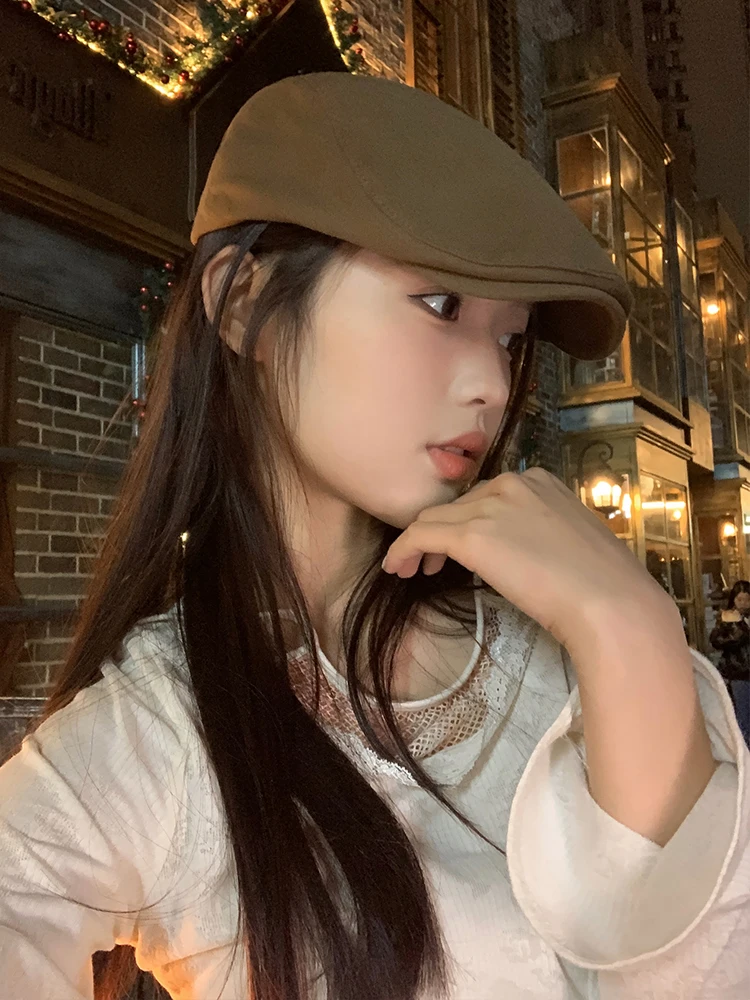 Retro Japanese Style Big Head Circumference Boy Scout Cap Trendy Casual Face Slimming Spring Summer Hat for Teenagers And You...