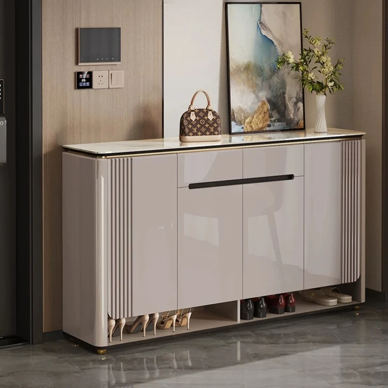 Mueble para zapatos italiano de lujo, mueble para zapatos minimalista moderno que ahorra espacio, mueble para zapatos cerrado, mueble para almacenamiento, Schuhschrank, muebles para entrada