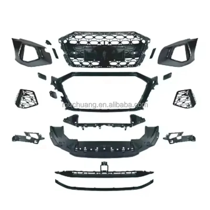

Modern Design Auto Parts for Sedan A3 RS3 Style Body Kit Upgrade Front Bumper Front Lip Rear Diffuser Grille PP Material