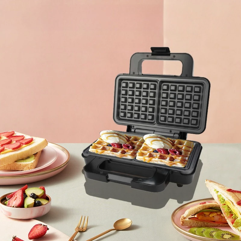 

Многофункциональная сэндвичница и вафельница 3-в-1, пресс для панини мощностью 1000 Вт со съемной антипригарной пластиной, легко моется, для приготовления жареного сыра