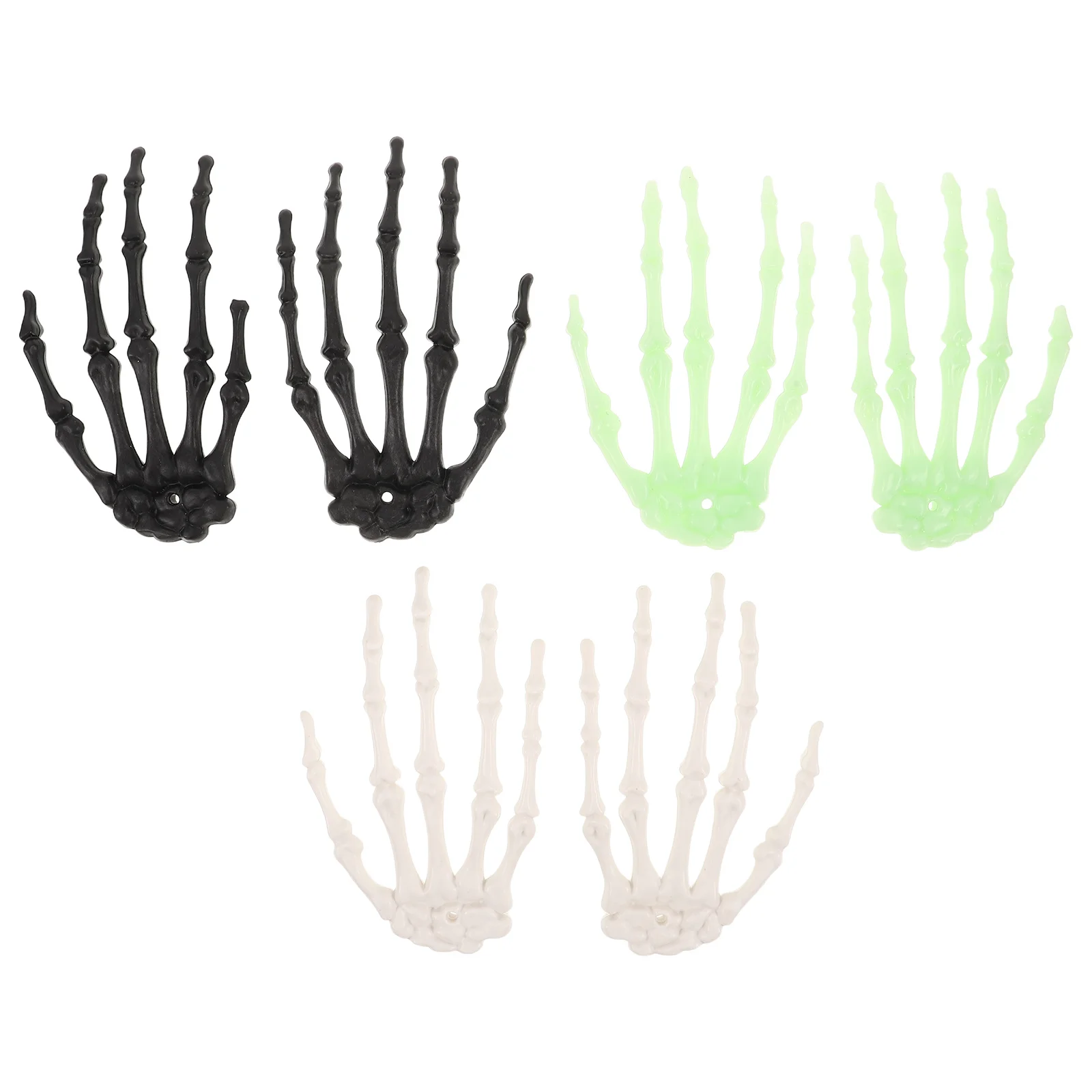 

3Pair Creepy Hands Highprecision Plastic Props for Halloween Party Decorations Spinechilling Skull Hand Decor