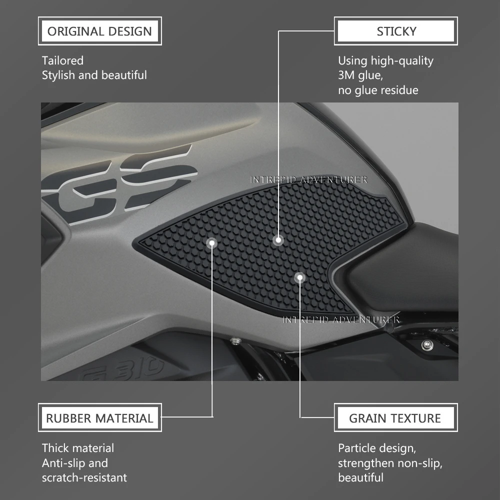 Per BMW G310 GS G 310GS moto Tankpad Anti-Slip Tank Pad adesivi di protezione pastiglie serbatoio laterale Pad di trazione