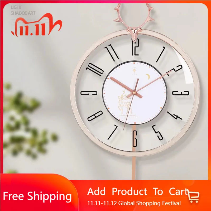 

Кварцевые эстетические настенные часы, креативный бесшумный дизайн, настенные часы большого размера, роскошная гостиная, простой салон, Reloj Pared, домашний декор