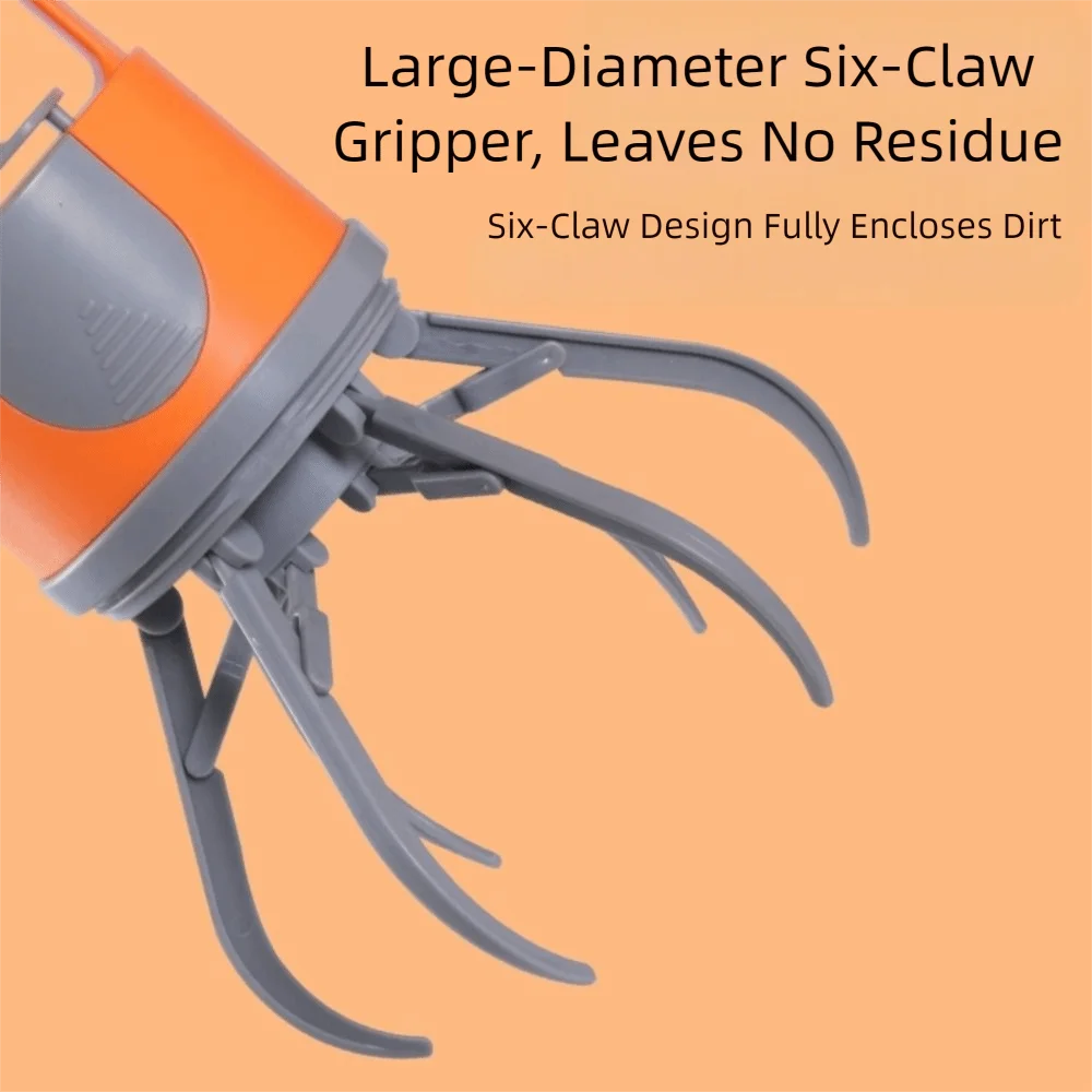 ที่ตักอุจจาระสุนัขแบบไม่ต้องสัมผัส พกพาสะดวก ทำจากพลาสติก มีหกขาพร้อมเชือกแขวน ใช้สำหรับตักอุจจาระสัตว์เลี้ยง เหมาะสำหรับการตั้งแคมป์