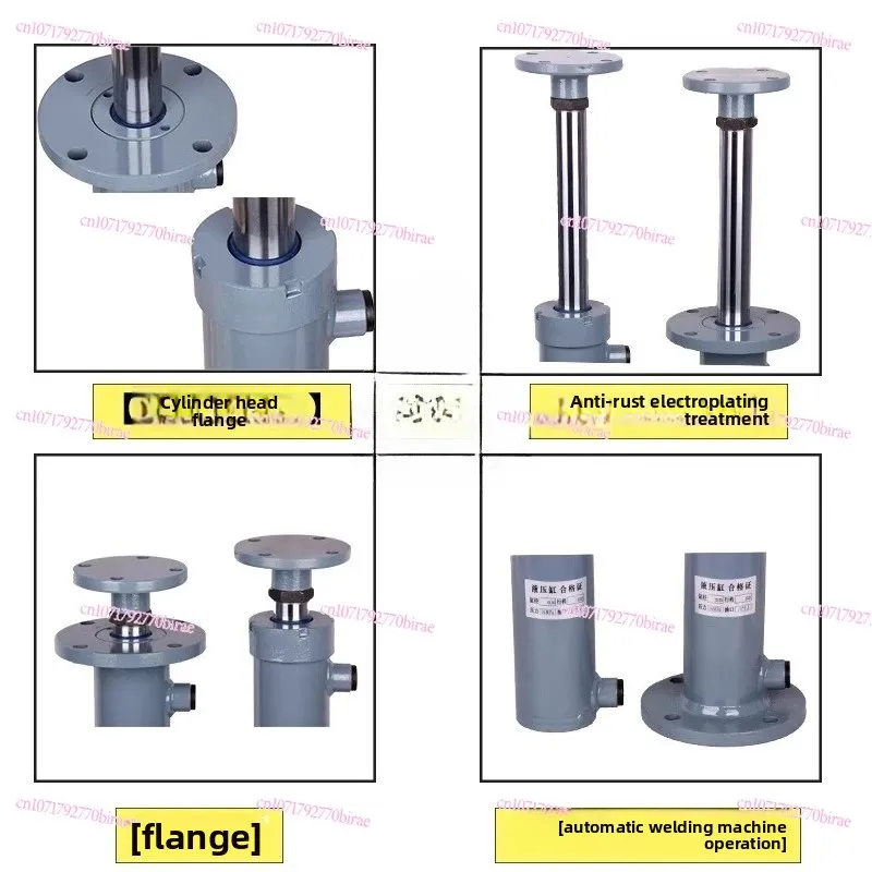 5 Ton Flange Two-way Hydraulic Cylinder Single  Small  Lifting Heavy Duty Electric One-way Manual Miniature