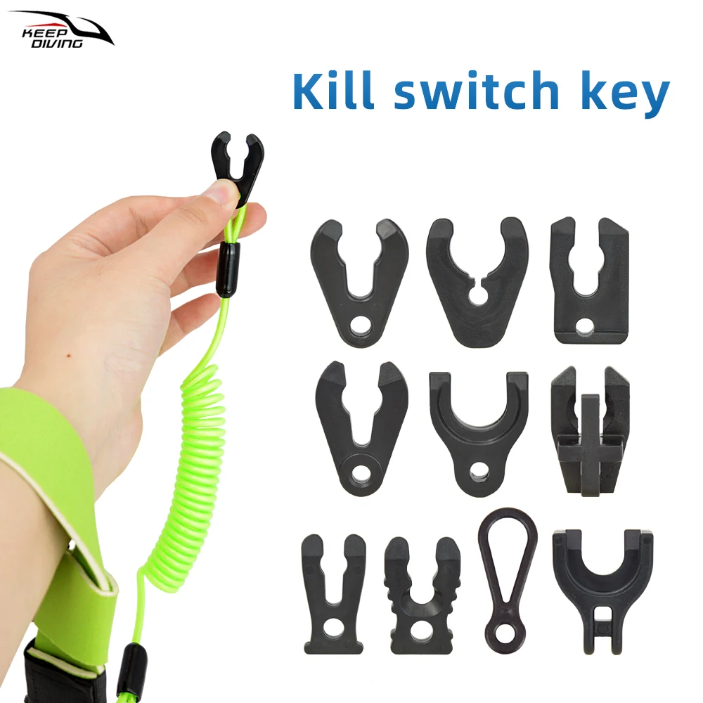 1Pcs Kill Switch Key With Keyring For Outboard Kill Switch Lanyard Yamaha Tohatsu Suzuki Mercury Emergency Stop