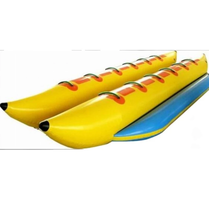 Durable Cheap 8 10 Person Seats Inflatable Banana Water Ski Boat Tubes for Rental