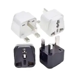 Universal AU EU CN US to UK Travel Plug Adapter Type G Singapore Malaysia United Kingdom Power Socket Converter White Black 13A