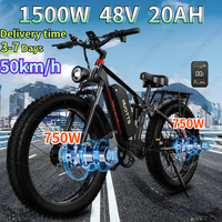 DOUTTS E Bike 1500W Dual Motor 48V20AH Lithium Battery 26*4.0 Inch Fat Tire Electric Bicycle Dual Shock Absorption Electric Bike