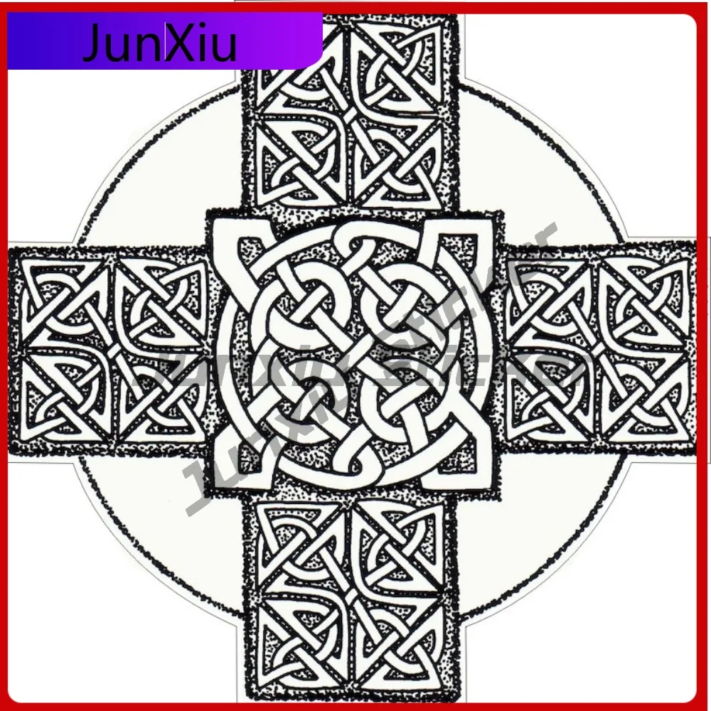 

Celtic Cross Sticker Funny Cool Funny Window Boat Fade Resistant Vehicle Decor Vinyl Decal For Car Truck SUV Window Bumper