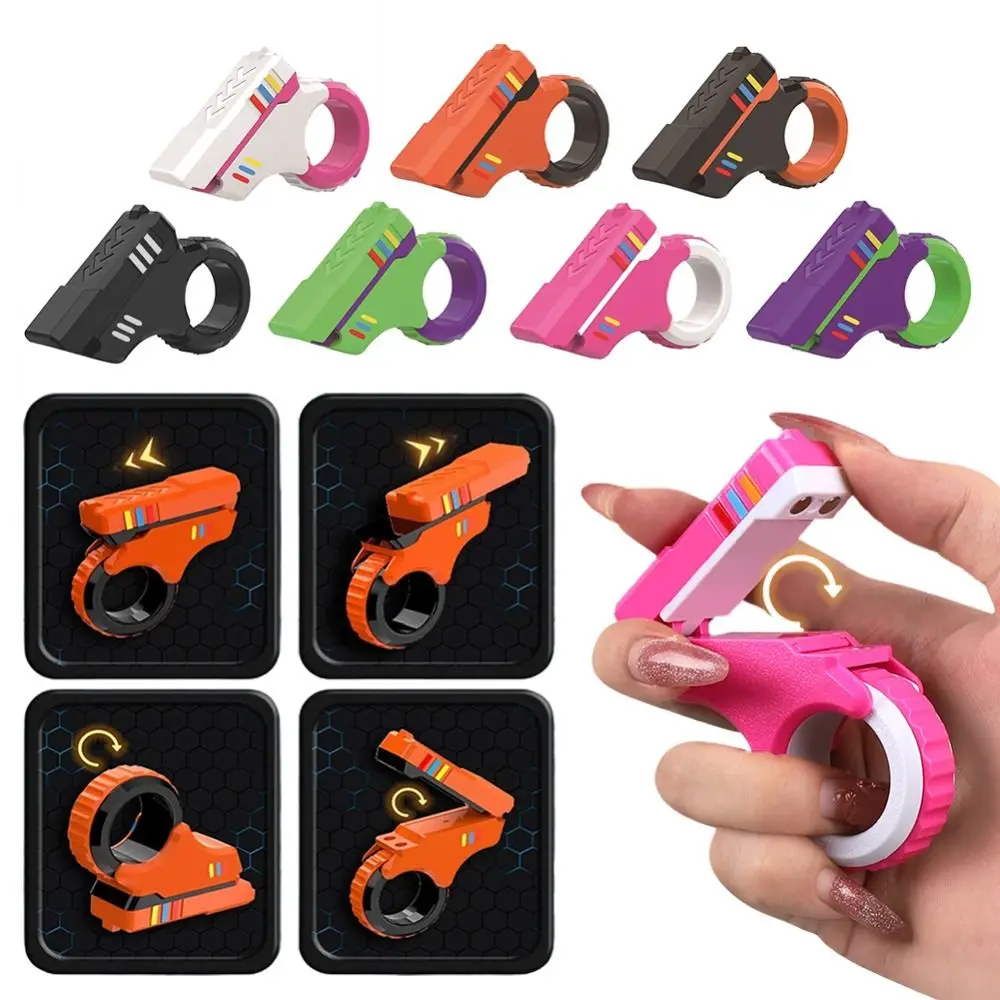 

Durable 3D Printed Rotary Finger Sliders Soothing 7 Colors Spinner Toys Hand Spinner ABS Fidget Ring Toys Adult Kids