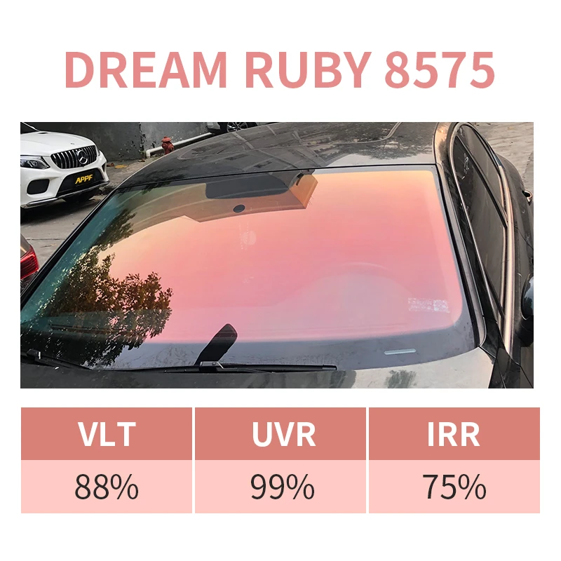 VLT88% IRR75% Red Chameleon Tint  Car Window Film Windshield Solar Colored Sunset Chameleon Film For Car Body