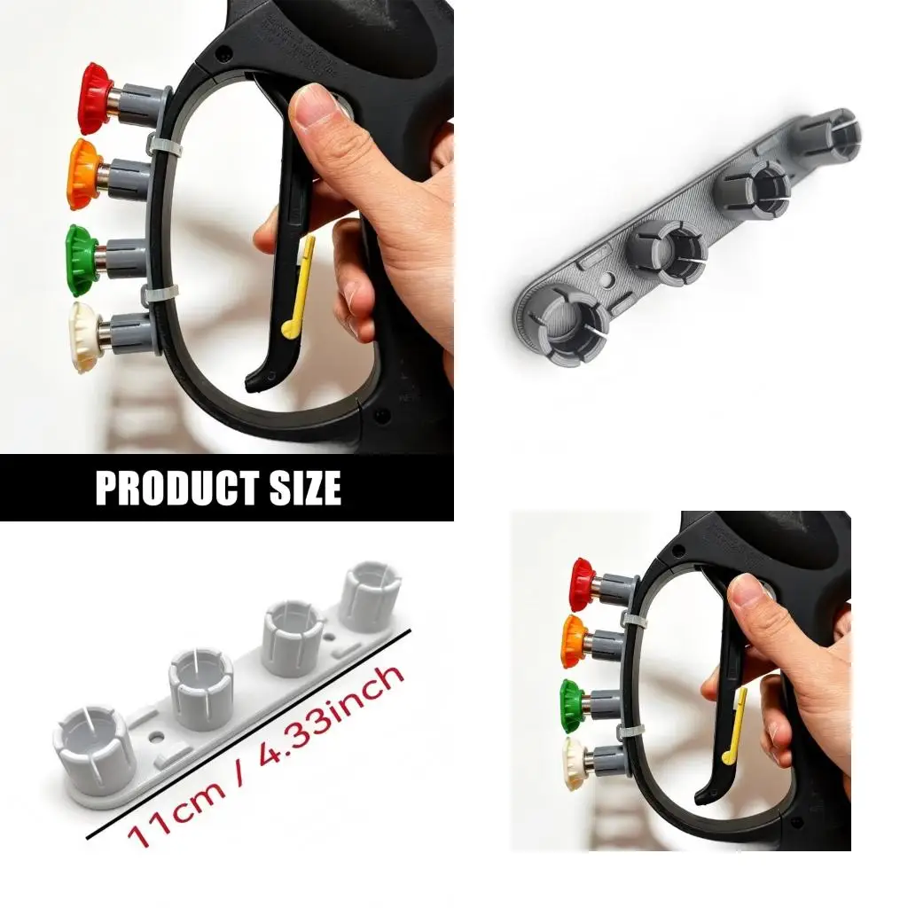 Universal Car Wash Nozzle Holder With Quick Insert Design For 4 Nozzle