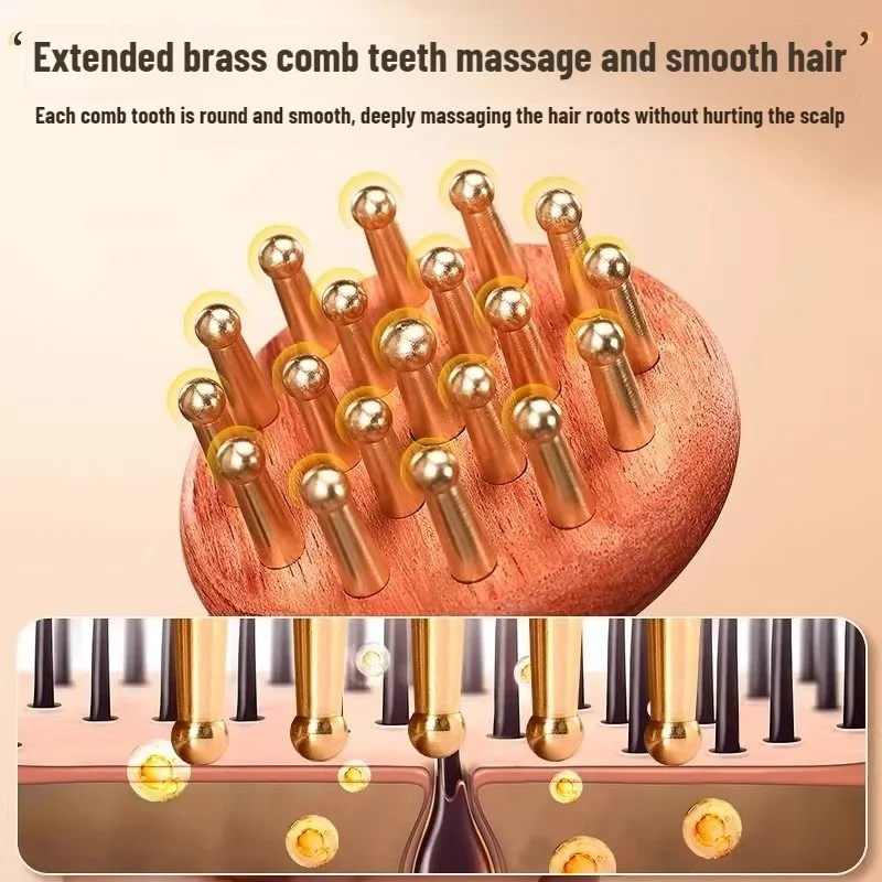 Copper Head Meridian Massage Comb, Gua Sha Tool