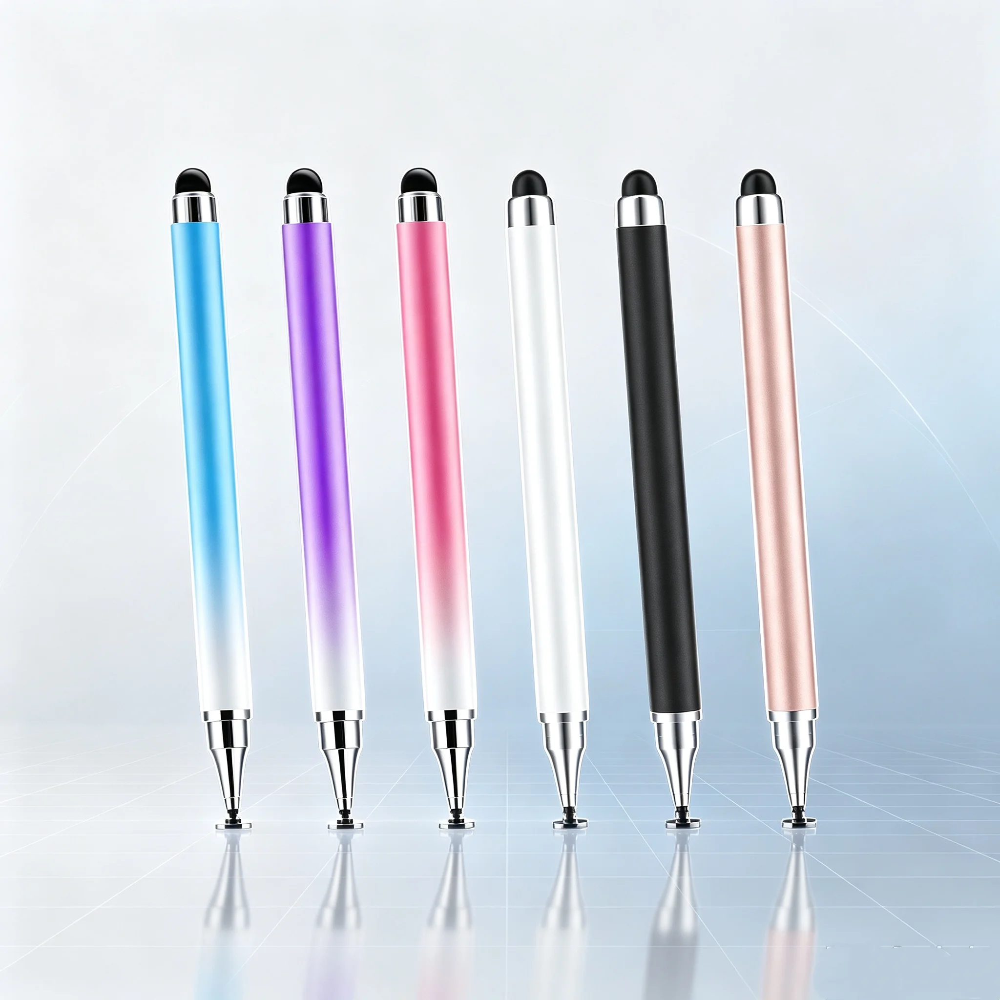 Caneta stylus 2 em 1, alta precisão, escrita suave, para iPad, iPhone, Samsung, smartphones Android, compatível com todos os ecrãs táteis capacitivos.