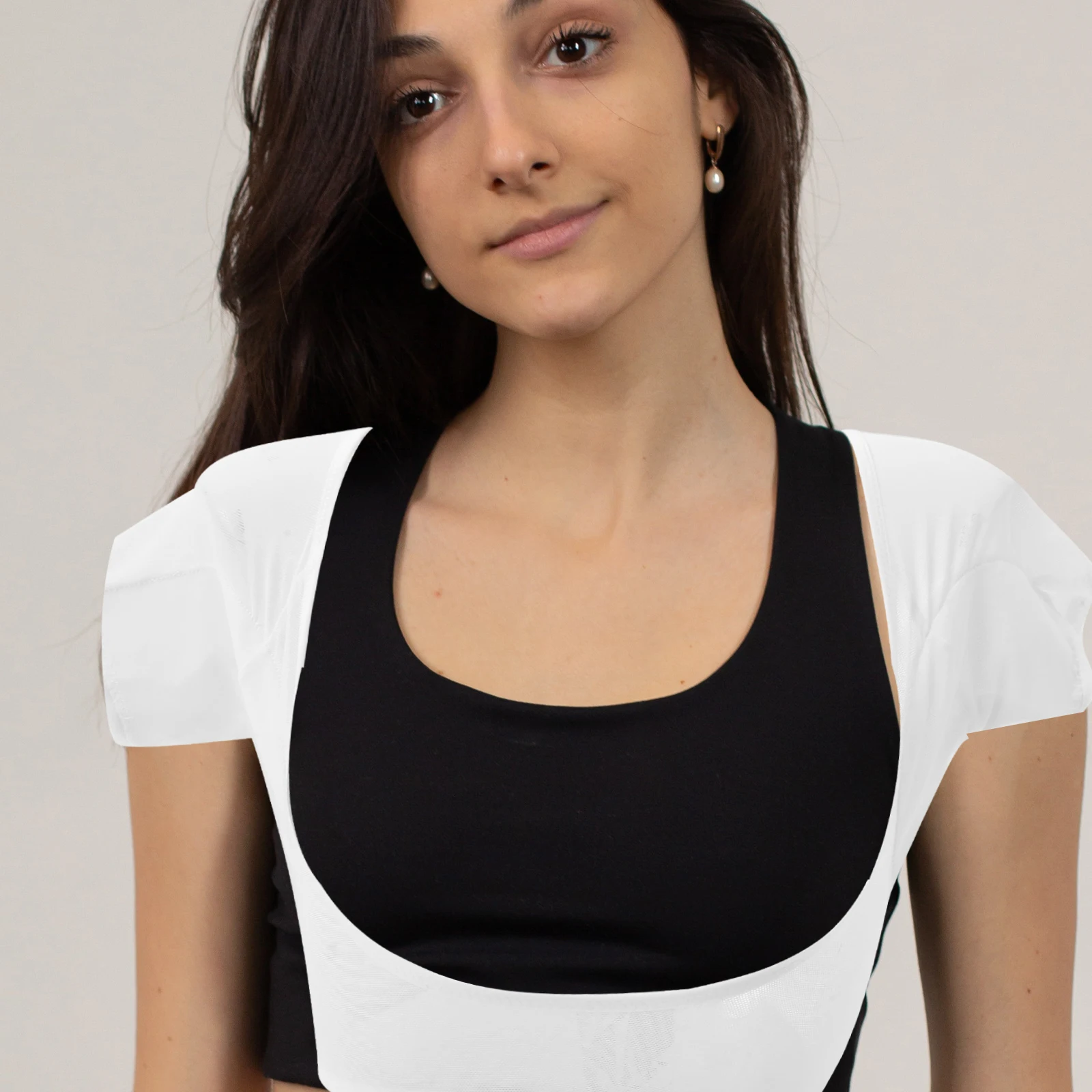 

Reusable Summer Sweat Vest Washable Underarm Pad Breathable Cotton Armpit Mesh Ladies Thin Absorbent Antiperspirant Clothing