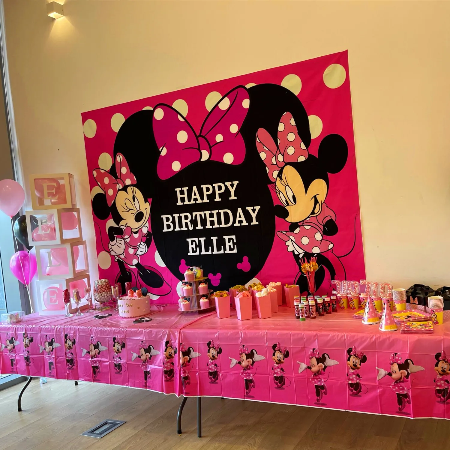 Disney Custom Cartoon Minnie Mitch Mouse Photography Backgrounds Vinyl Photo Backdrops for Boy Girl Kid Baby Birthday Party