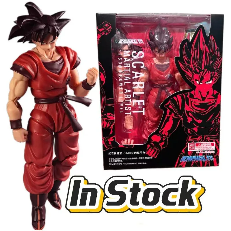 

In Stock Dragon Ball Demoniacal Fit DF SHF Goku Scarlet Martial Artist -16000 Power Level Action Figure Toy Model Gift