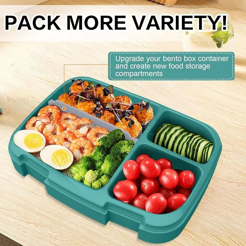 Silicone Lunch Box Insert Accessories Safe BPA FREE Lunch Box Dividers Universal Bento Box Divider for Bentgo