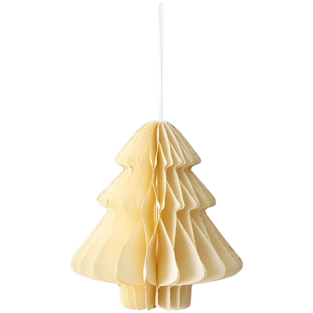 Festive Atmosphere Christmas Paper Ornaments Modern Tree Ornaments For Festive Decor Cheerful Decorations Compact Folding Design