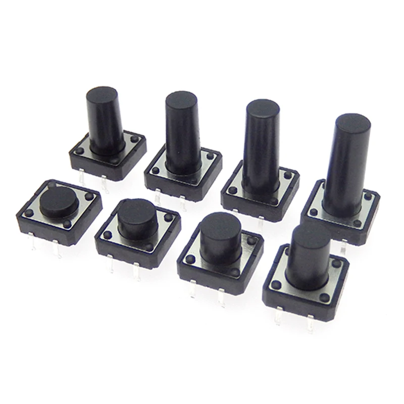 20PCS Tactile Tact Mini Push Button Switch Micro switch 12x12 12*12*4.3mm 5mm 6 7 8 9 10 11 12 mm 4Pinc tact switch