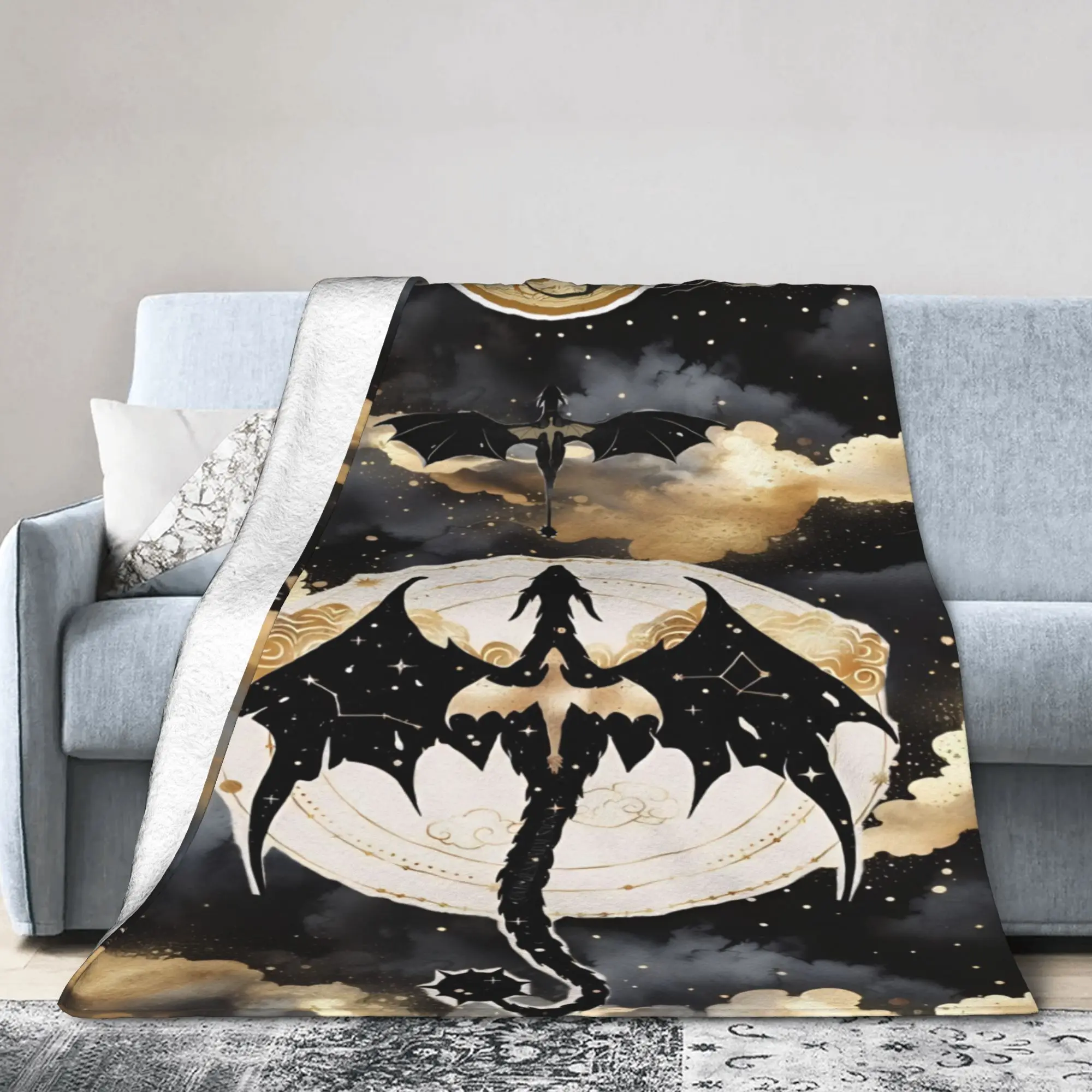 New Arrival F-Fourth W-Wing Dragon Blankets Ultra-Soft Coral Fleece Plush  Comfortable Throw Blanket Machine Washable
