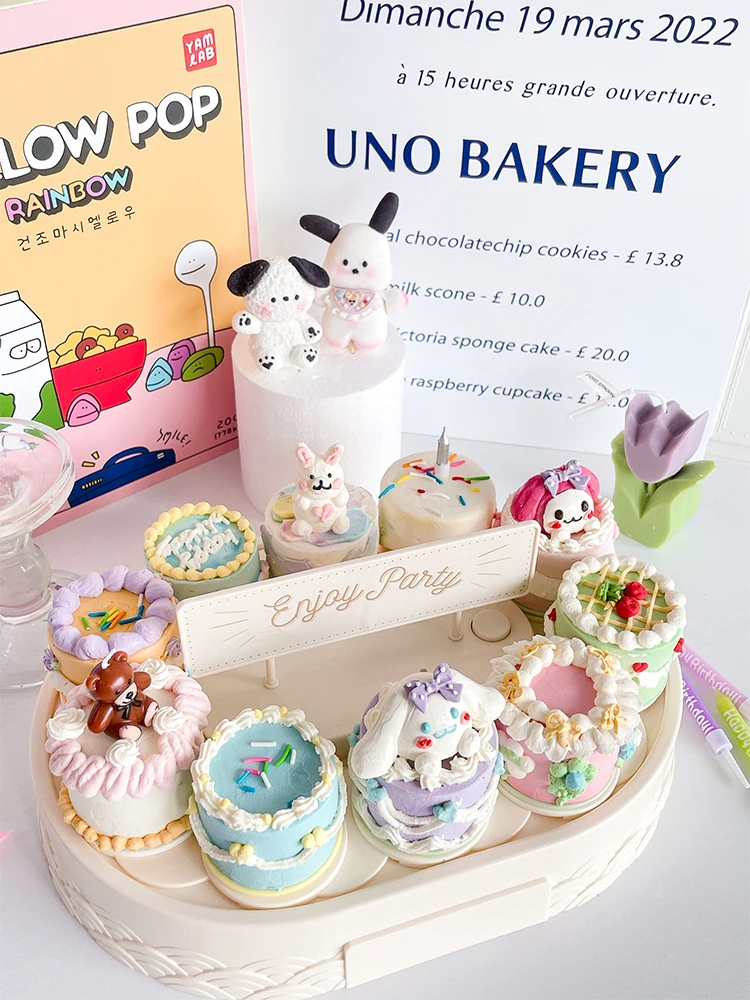 

Children's Day Dessert Table Dress Up Happy Birthday Cake Paper Card Set Flower Animal Moon Sun Topper Baking Decoration Supplie