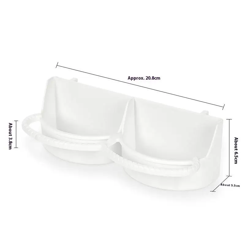 2 قطعة وحدة تغذية الطيور بشبكة مزدوجة مع سعة كبيرة حوض المياه معلق قفص العصافير مستلزمات الطعام والمياه للطيور