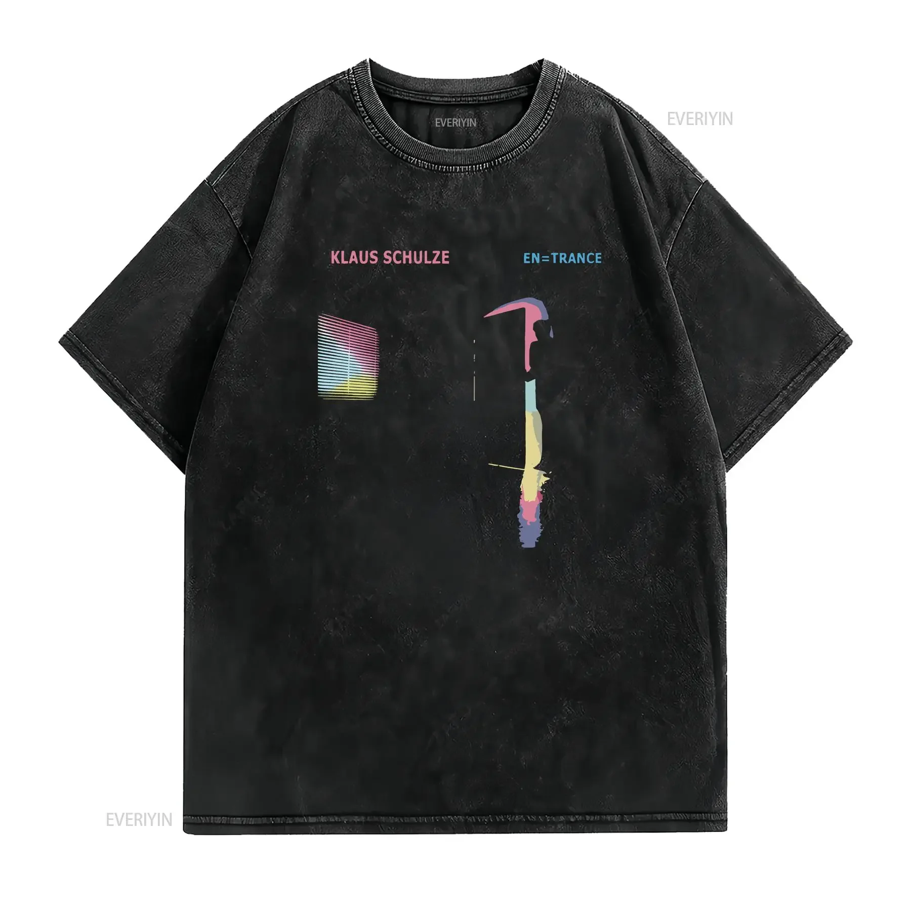Klaus Schulze En Trance limited edition classic black tribute T Shirt unisex long or short sleeves vintage Washed Soft