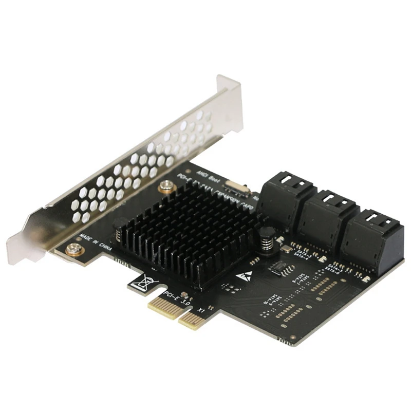 PCI-E To 6-Port SATA3.0 Expansion Card X1 Desktop Server Native AHCI Does Not Support Raid Arrays