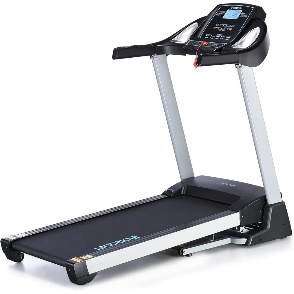 

15% Auto Incline Treadmill with Bluetooth Speaker, 20" Wide 3.5HP Folding Electric Treadmill with LCD Display Easy Assembly