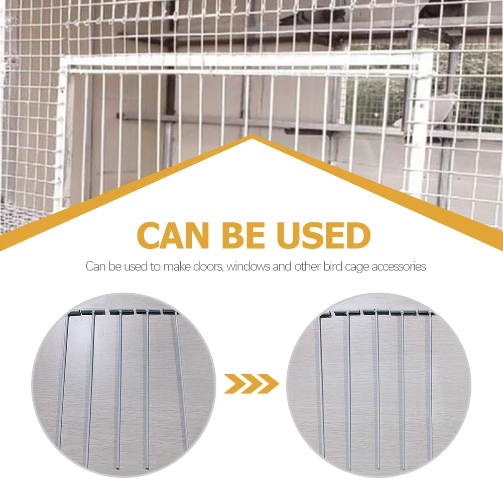 

15 Pcs Single White Iron Cage Accessories Pigeon Utensils Pigeon Bird Entrance Cage Door Bars Bird Door Iron Bars pigeon bird