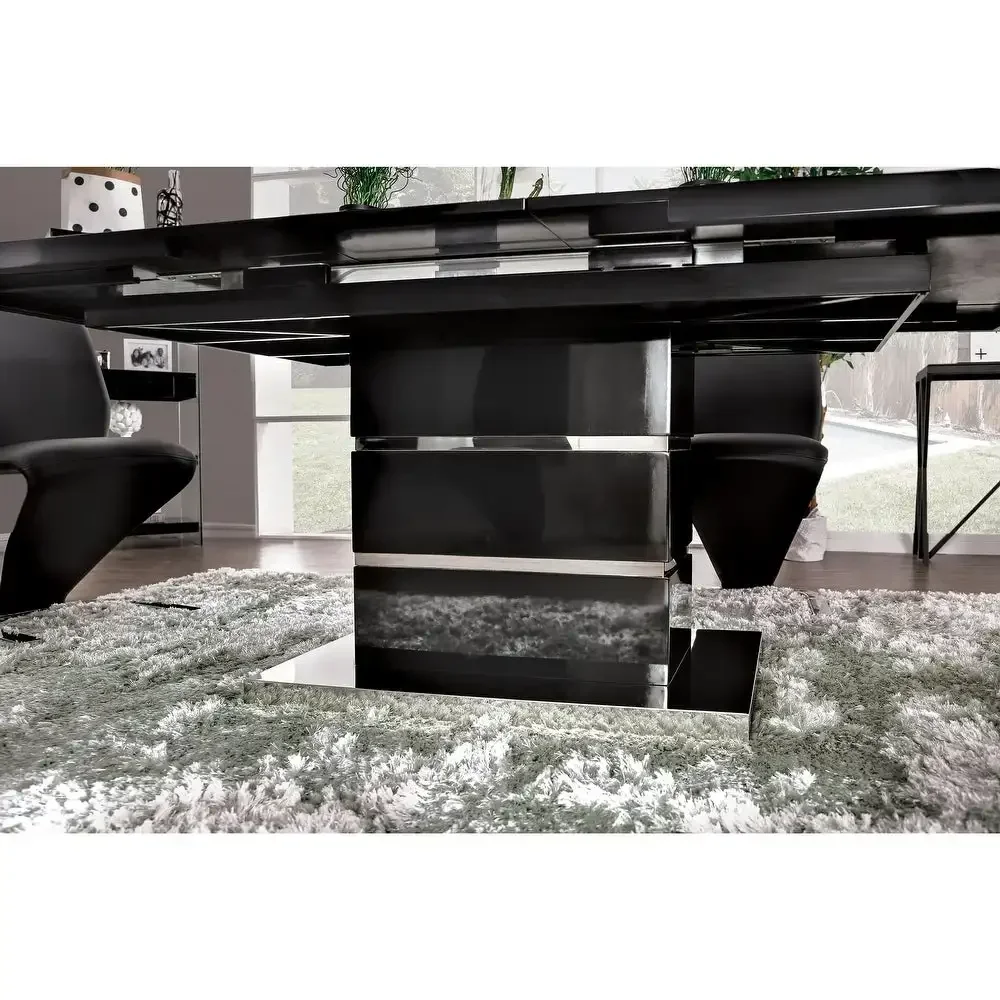 Extendable Dining Table Black 78