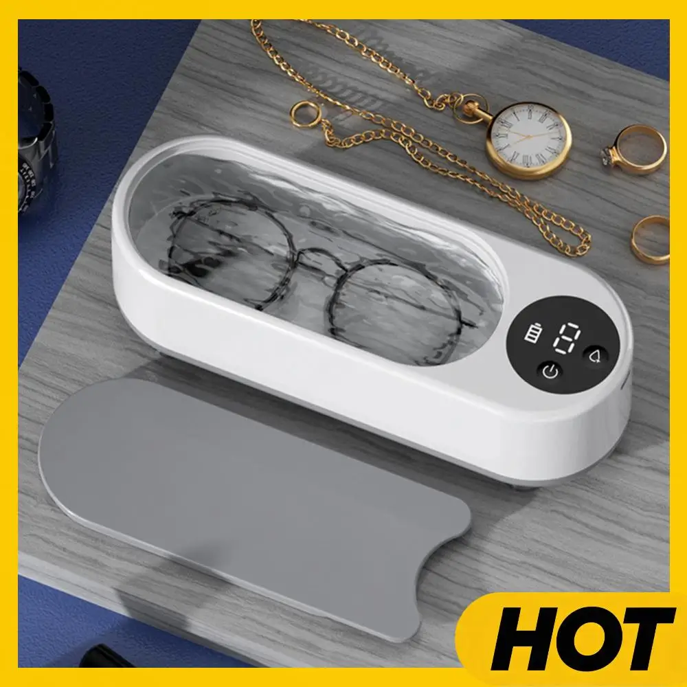 Ultrasonic Eyeglass Washing Tool Portable Glasses Cleaner Portable Cleaning Machine Multifunctional for Ring Necklaces
