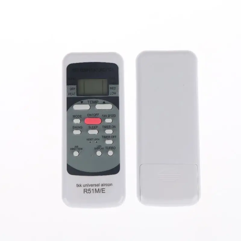 【Y】1/2Pcs Universal Controller Air Conditioner Remote Control Replacement Built-in Clock Timer Functions R51M/E For Midea