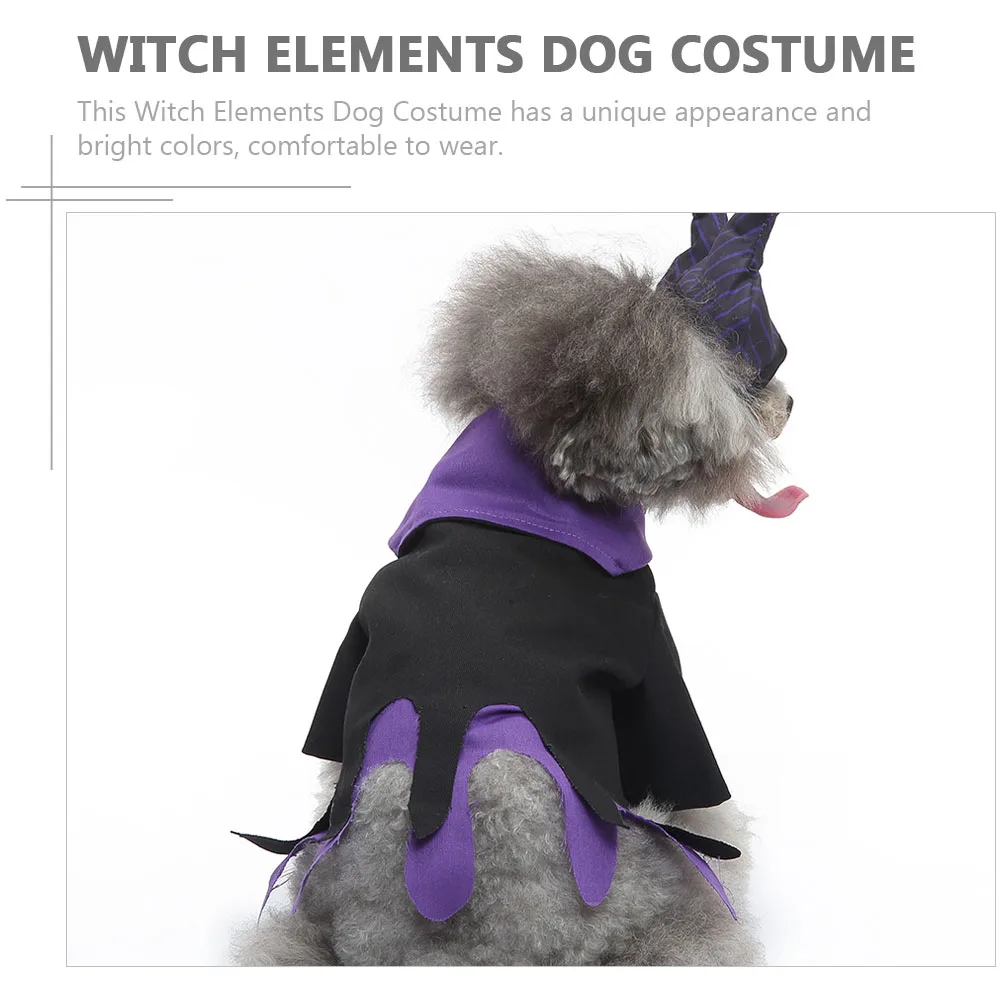 

1 set 1 Set Dog Cosplay Costume Halloween Elements Witch Puppy Clothes Wacky Pet Outfit For Festival Party Stage Comfortable