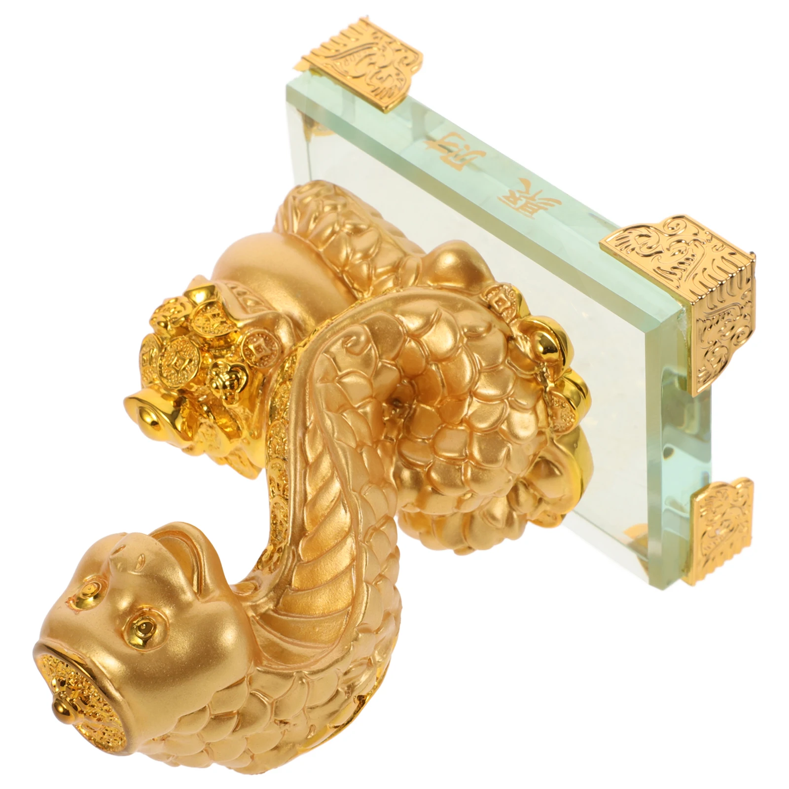 

Crystal Snake Decor Alloy Zodiac Statue Golden Car Decor Long Use Novel Design Practical Popular Indoor Desktop Tabletop
